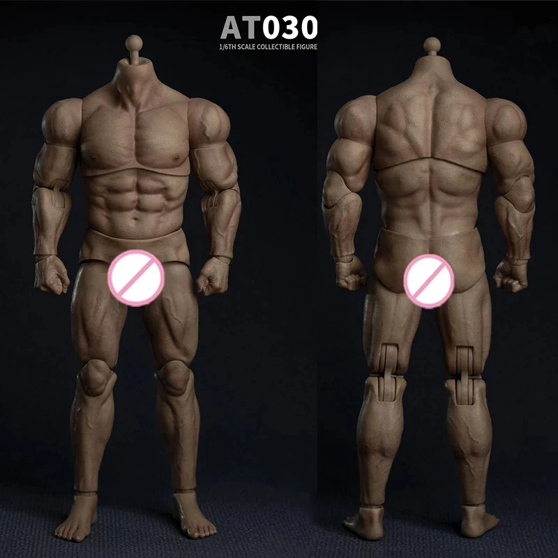 Worldbox AT030 1/6 Male Strong Muscular Action Figure 12'' Tough Man Super Flexible Joint Body Fit 1:6 Head Sculpt In Stock