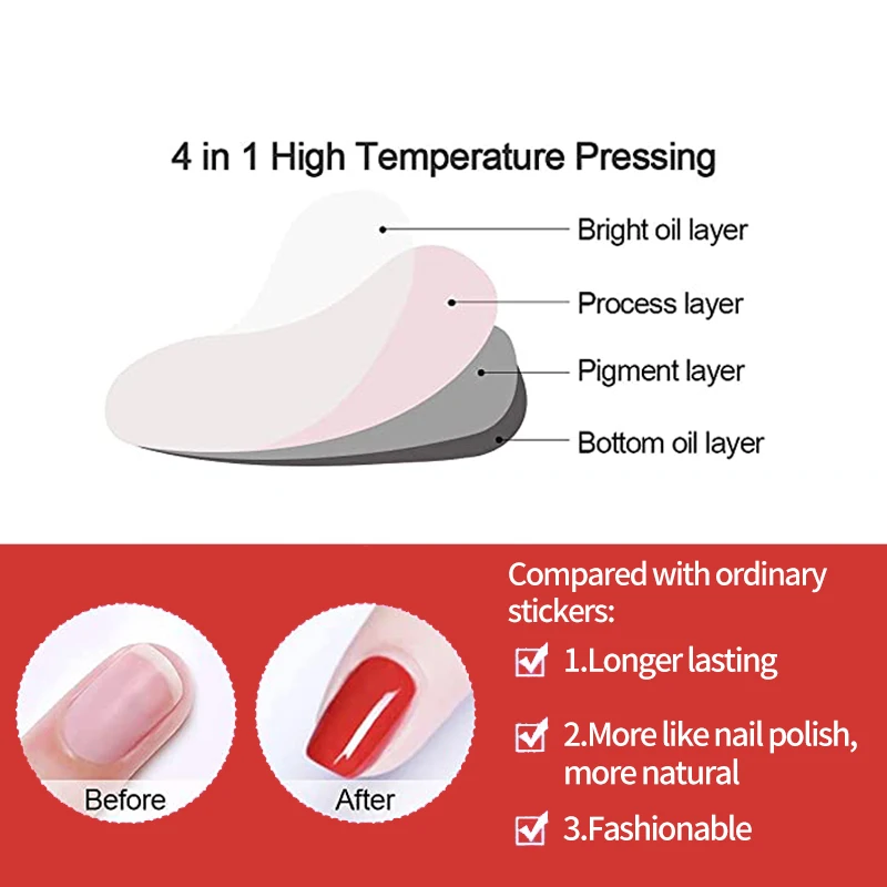 Perle Lustre Rosa Glitter Halb ausgehärtete Gel Nagelstreifen Aufkleber UVLED Lampe ausgehärtete Aurora Nagel Gel Polish Wraps Full Cover Nagel Aufkleber – Detail 4