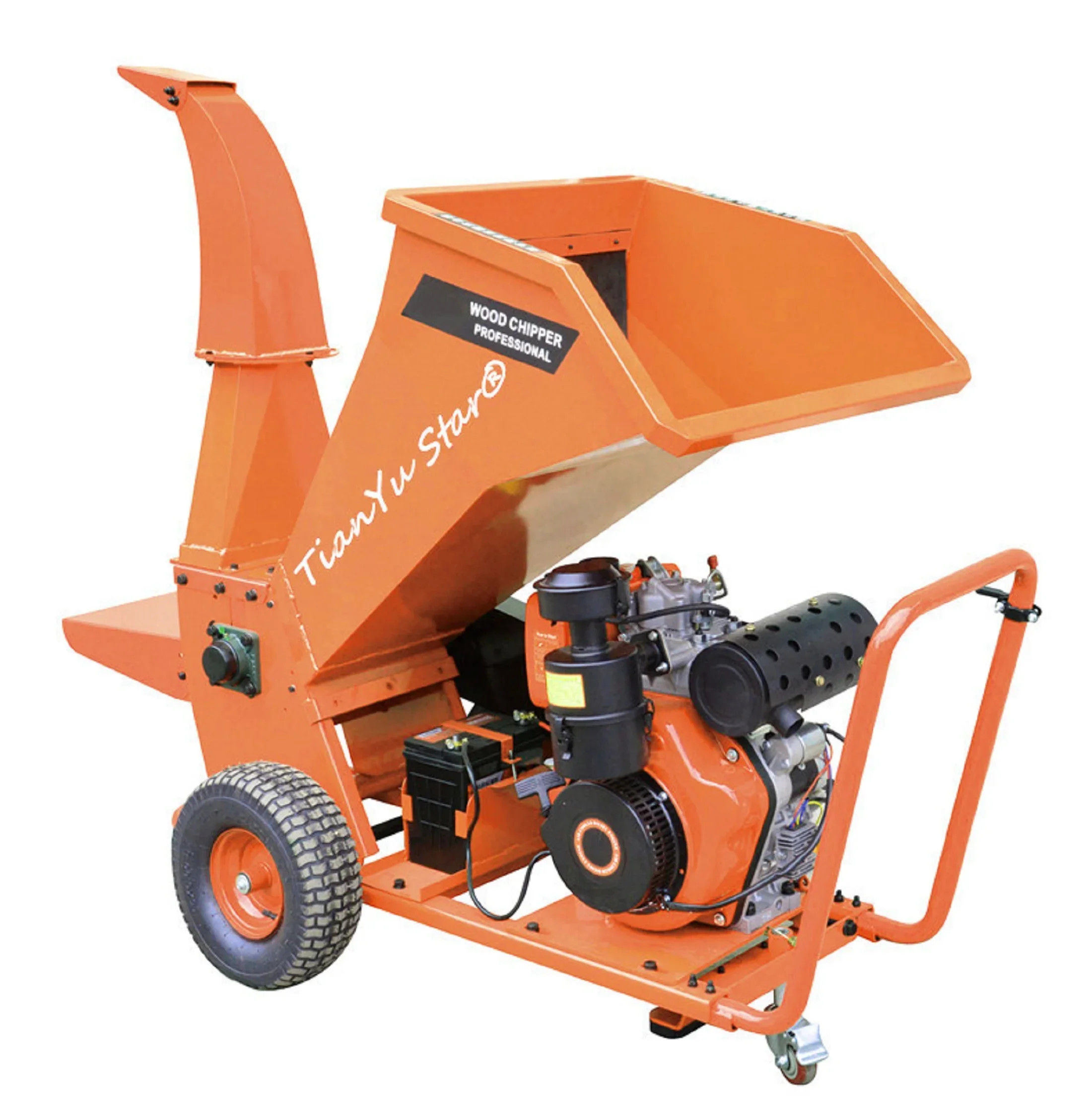 

15 /Gasoline Engine Powered 12CM Diameter Tree Branches Wood Shredder Chipper Machine