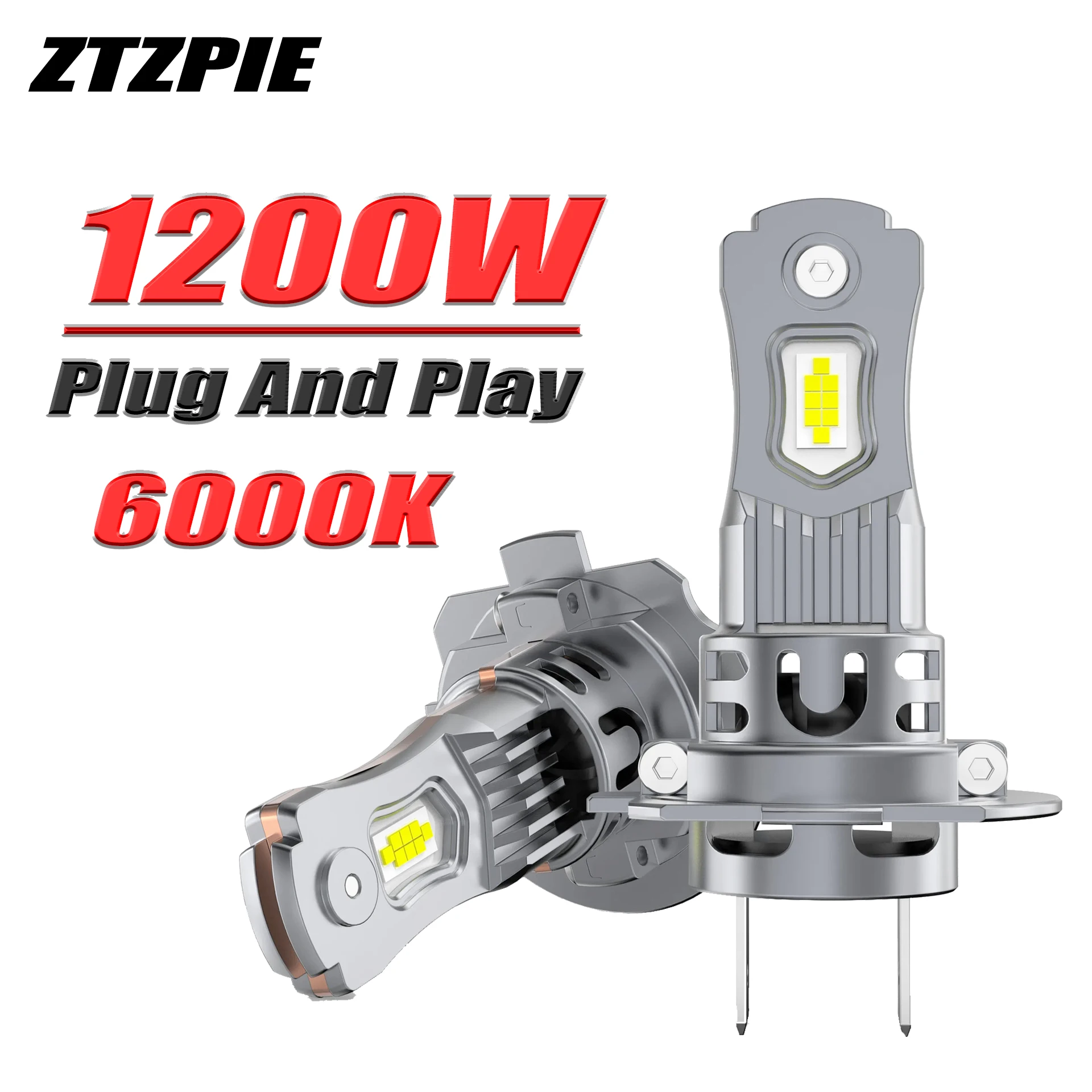 

ZTZPIE 6000K H7 Canbus H4 9005 9006 H11 Led Headlight CSP 6650 CHIP Car Bulbs 12V 1:1 Plug And Play 1200W 2PCS