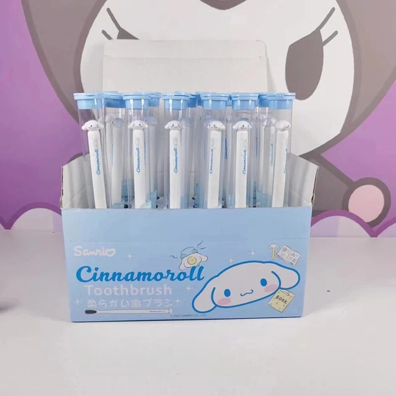 Sanrio Toothbrush Anime Hello Kitty My Melody Kuromi Cinnamoroll Cartoon Student Adult Household Toothbrush Cleaning Gifts