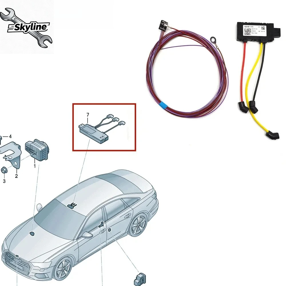 

5Q0951177 177A 177C для противоугонного инфракрасного датчика, датчика сигнализации, блок управления, ультразвуковой микрофон 5Q0951177C