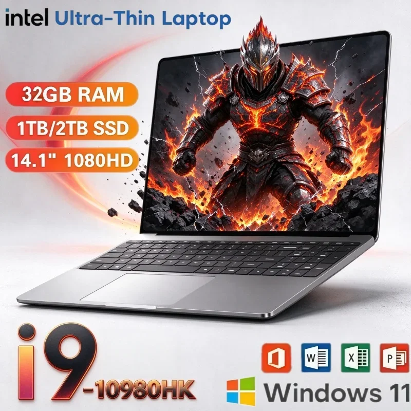 14.1 Inch High Performance Portable Notebook Intel I9-10980HK Win11 32GB RAM 2TB SSD Laptop For Business And Daily Entertainment