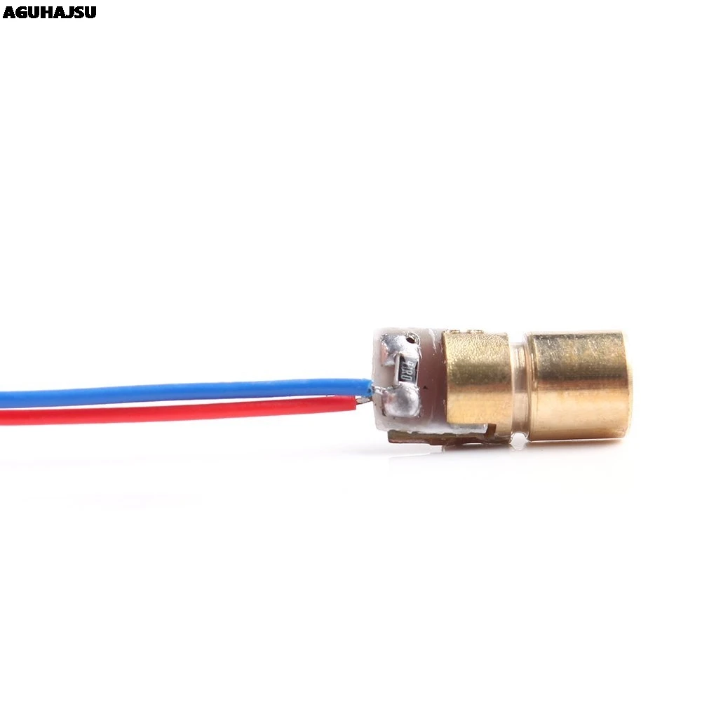 1PCS 5V 650nm 5mW Adjustable Laser Dot Diode Module Red Sight Copper Head Mini Laser Pointer