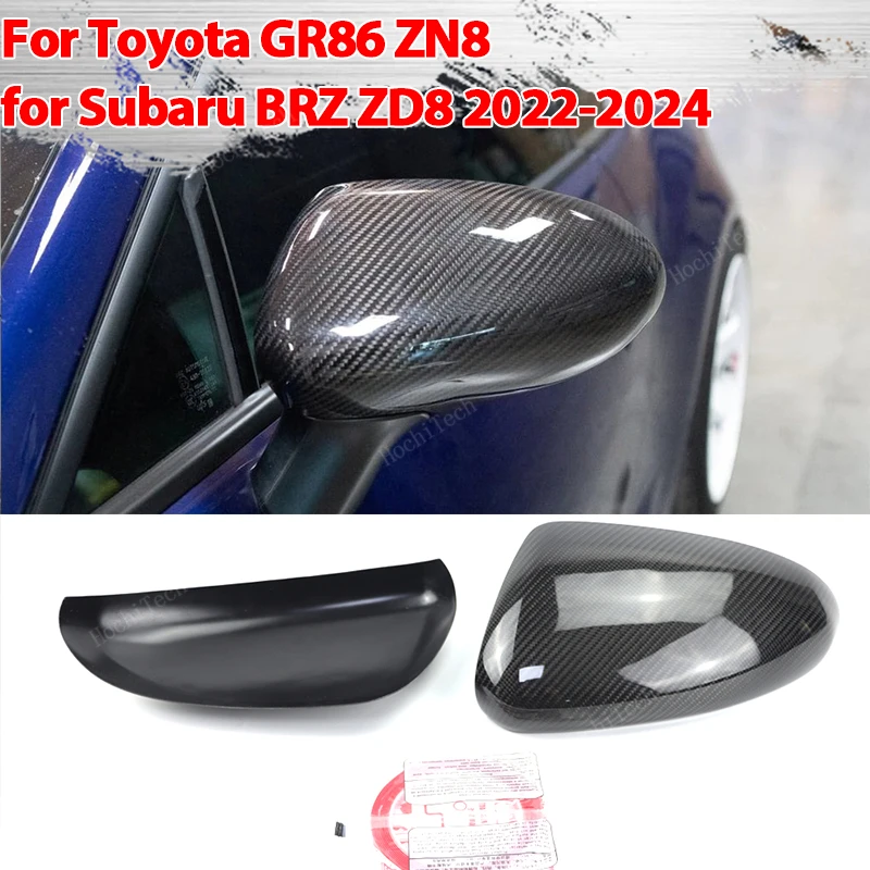 

Real Carbon Fiber Side Mirror cover Cap add-on Sticker for Toyota GR86 ZN8 Subaru BRZ ZD8 2022 2023 2024 2025