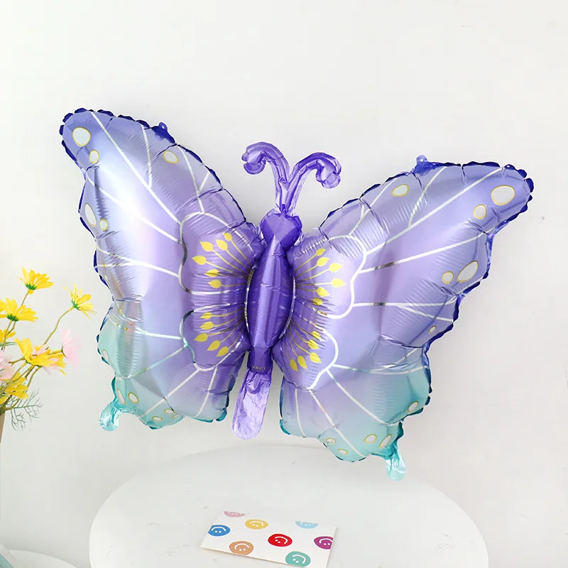 

Purple Butterfly Balloon Large Butterfly Aluminum Foil Balloons Butterfly Birthday Party Decoration Baby Shower Globos Kids Toys