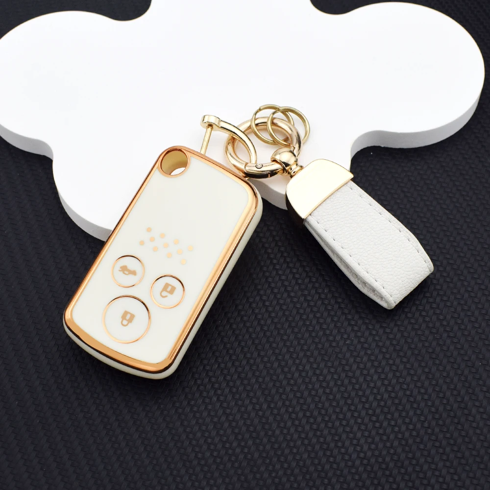 3 Buttons TPU Car Key Fob Case Shell Fob for Honda CRV Fit Shuttle Fried Freed Spike StepWGN RG1 Spada CRZ 2013 2014 2015 2016