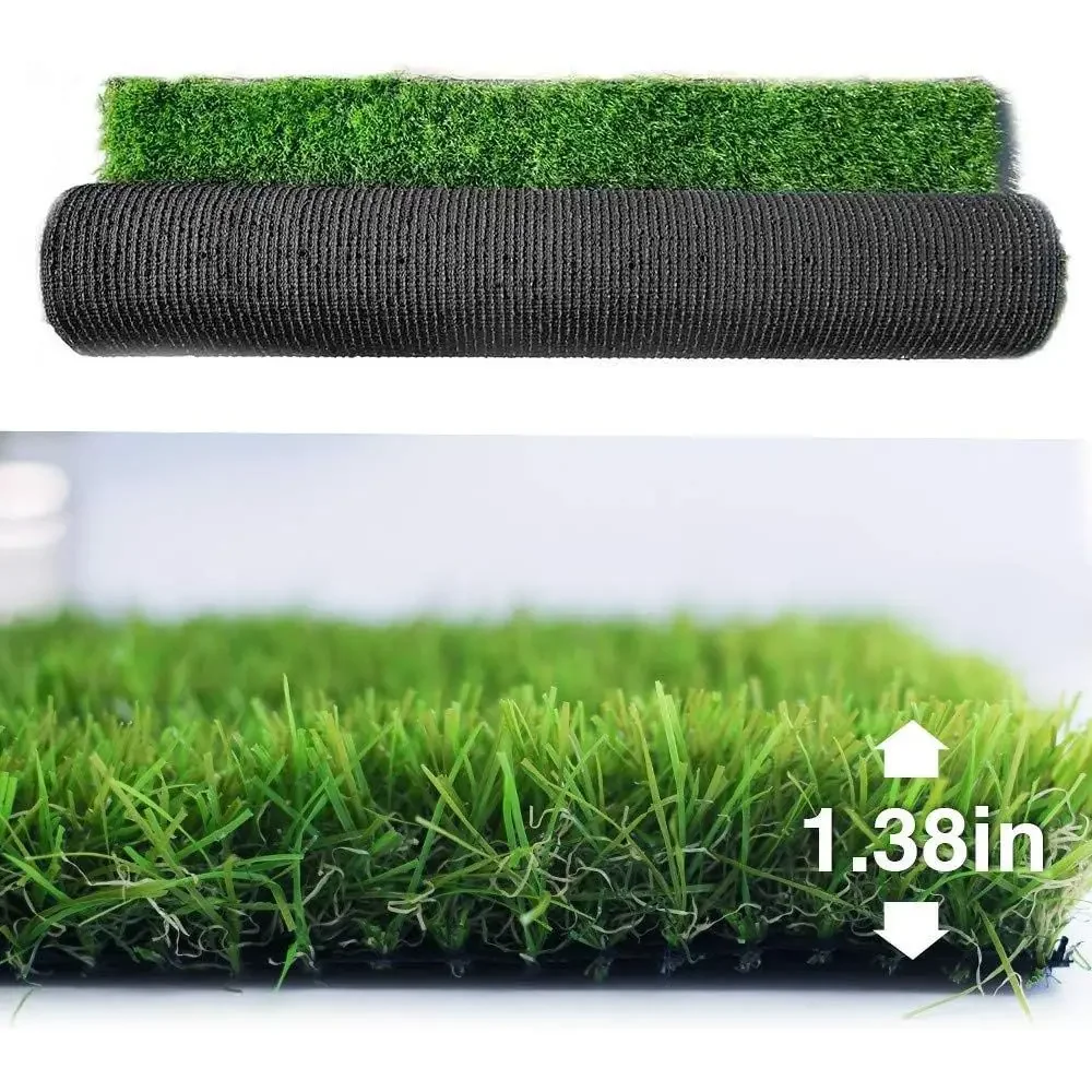 Artificial Grass Turf, 4ft x 13ft, 1.38 Thick, Indoor/Outdoor, Drainage Holes, Custom Sizes Available