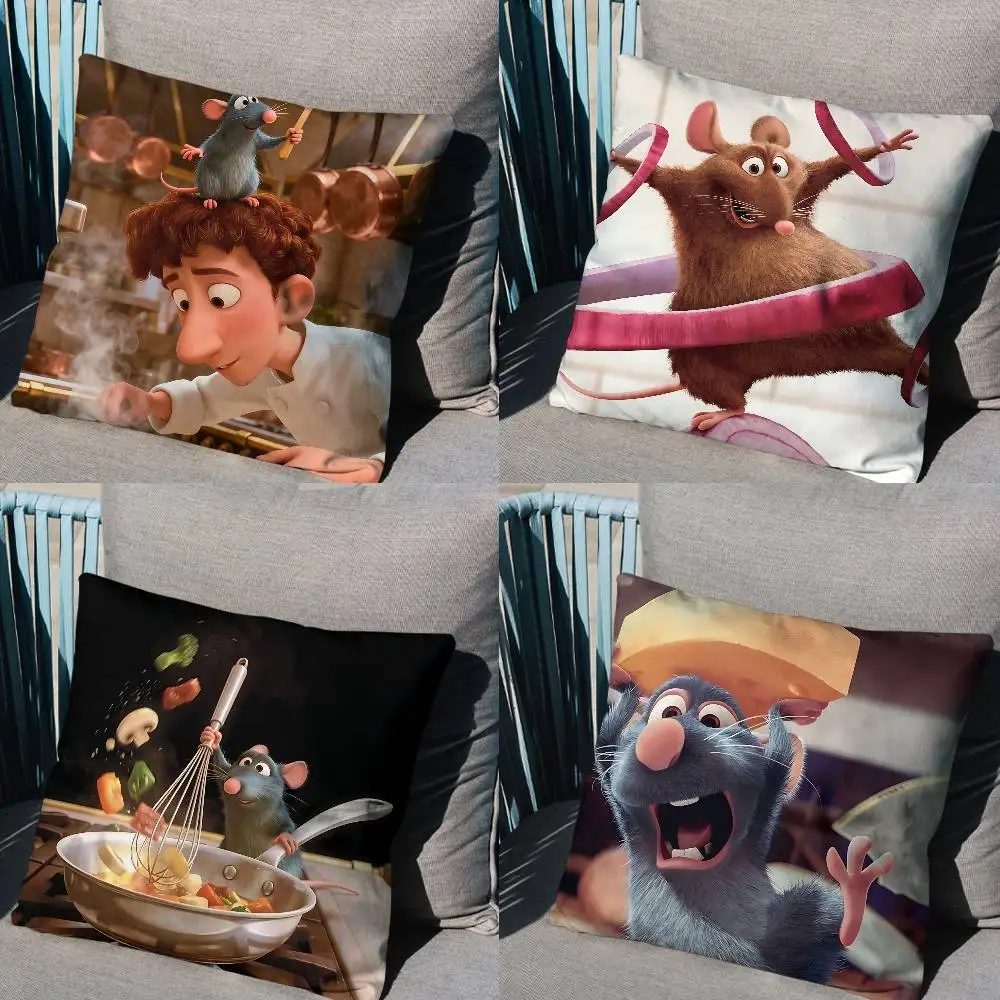 

The Greedy Mouse Ratatouille Cushion Cover Suitable For Sofa Car Bedroom Office Cushions Decorative Pillow Case