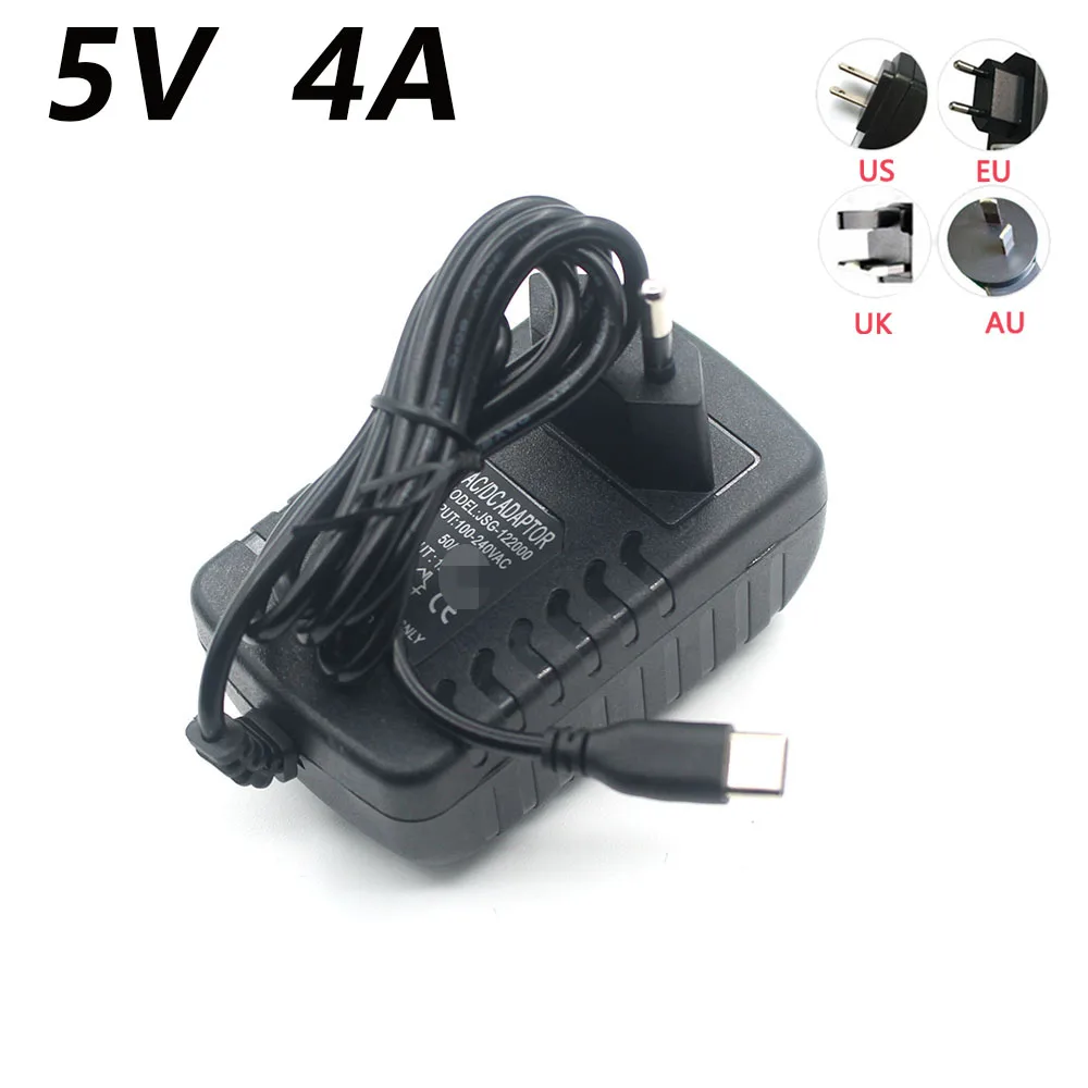 Power Adapter 5V 4A Charger 20W USB Type C Power Supply For Orange Pi 4 LTS OPI 3 LTS Jetson Nano 2GB Raspberry Pi 4 OPI 5/5B/4