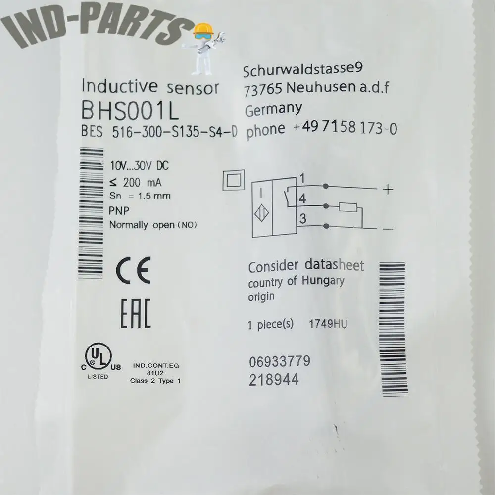For BHS001L BES 516-300-S135-S4-D Pressure-Rated Inductive Sensors