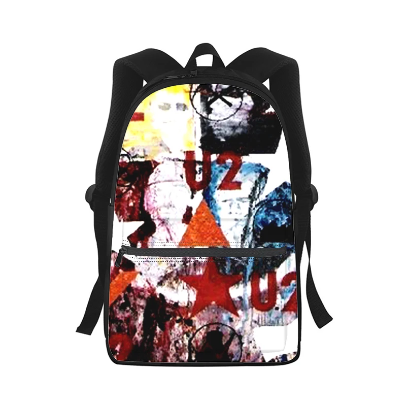 U2 band Men Women Backpack 3D Print Fashion Student School Bag Laptop Backpack Kids Travel Shoulder Bag