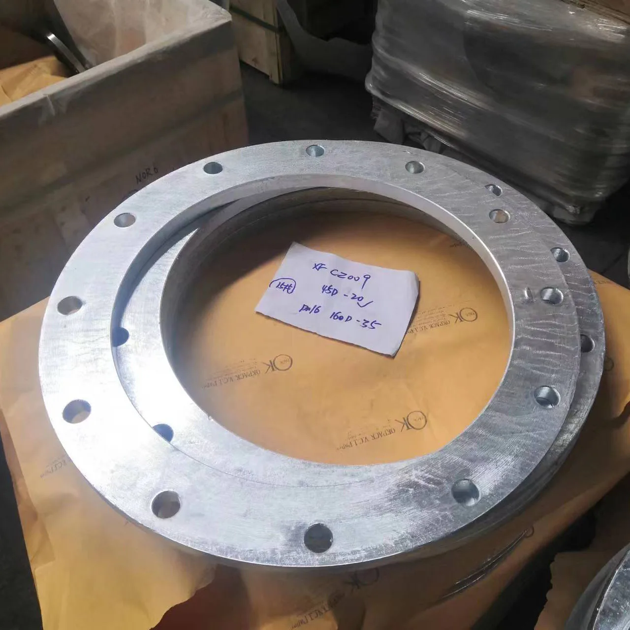 DN1200 PN10 طلاء مجلفن من الفولاذ الكربوني شفة فضفاضة لأنابيب البولي ايثيلين #4