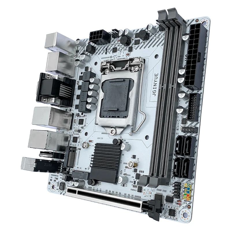 Imagem -02 - Placa-mãe Jginyue-itx Lga 1150 Intel i3 i5 i7 Cpu e3 Ddr3 1600mhz 16gb M.2 Nvme Sata Usb 3.0 Vga Hdmi Jogos Mini-itx H97i