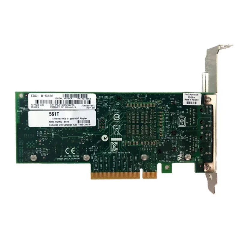 

Original X540-T2 716589-001 717708-001 561T 10 FOR Gigabit Dual Port Network Card Server Ethernet 10Gb 2-Port Network Adapter