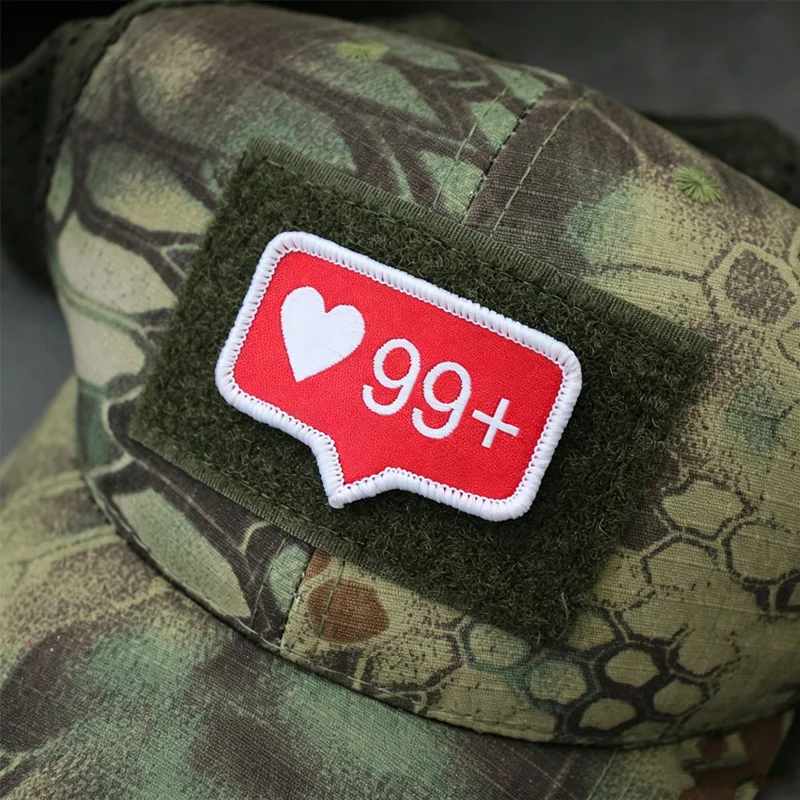Love Heart 99+ Embroidery Patch Mini Fun Symbol Pop-up Tactical Woven Label Armbands for Clothing Bag Hat Decorate