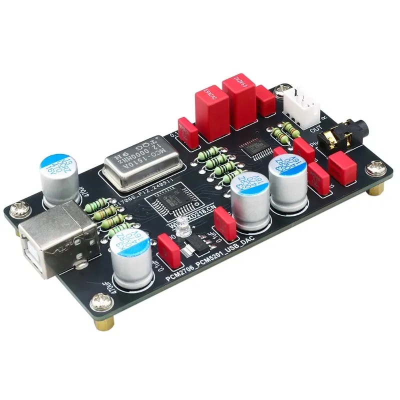 PCM2706_PCM5102A installed with HI-FI level USB DAC sound card