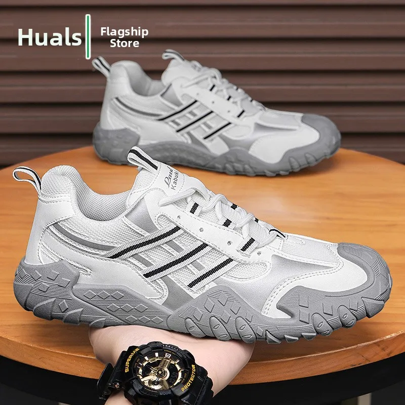 Men's Casual Sport Shoes Breathable Mesh Lightweight Soft Bottom Anti-slip Wear-resistant Workwear Fashionable Outdoor Sneakers