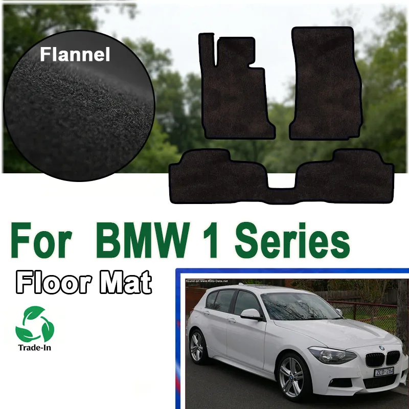 

Фланелевые автомобильные коврики для BMW 1 серии F20 2012~2019, 5-дверный хэтчбек, защитные панели-коврики, премиальные индивидуальные коврики для ног