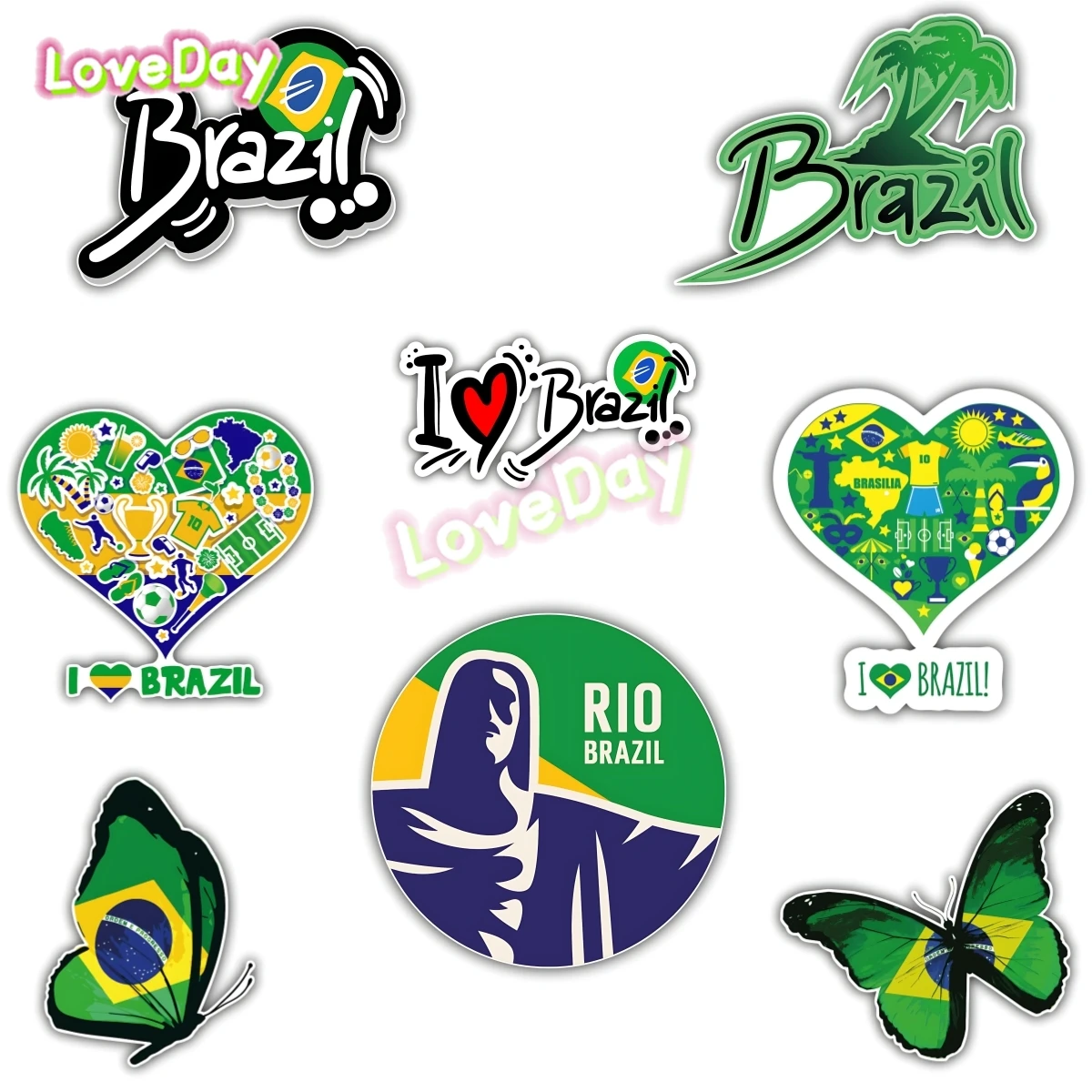 

Brazil Flag Label Car Bumper Stickers Decal Waterproof Vinyl Material Auto Window Sticker Car Accessories