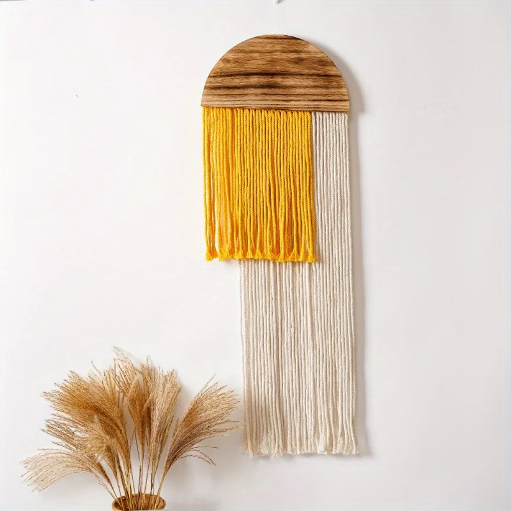 

Modern Simple Fringe Tapestry Bohemian Homestay Wooden House Living Room Decoration