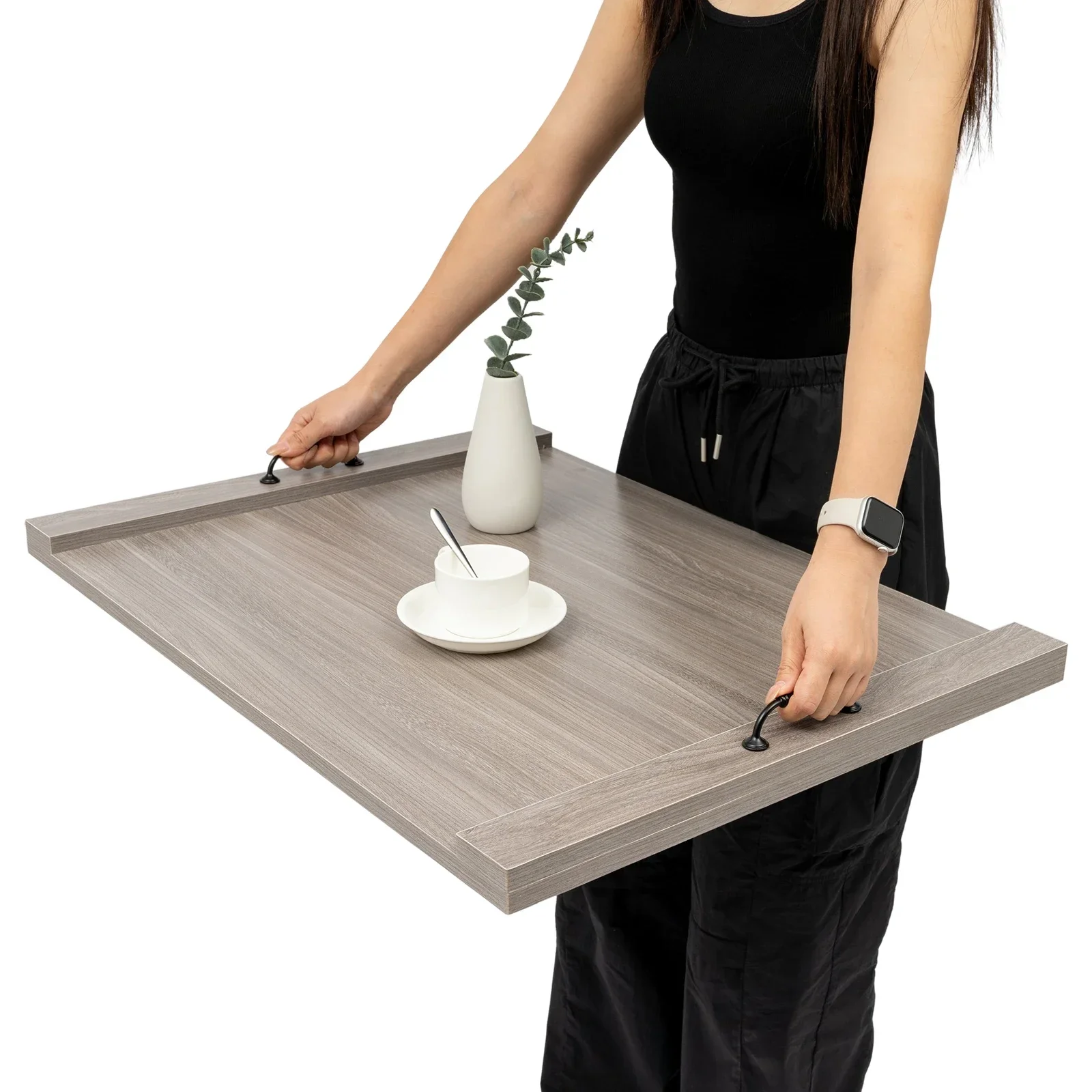 

"30 x 22" Large Solid Wood Panel Pot Lid with Handle, Handmade Kitchenware Accessory, Decorative Tray for Home Kitchen