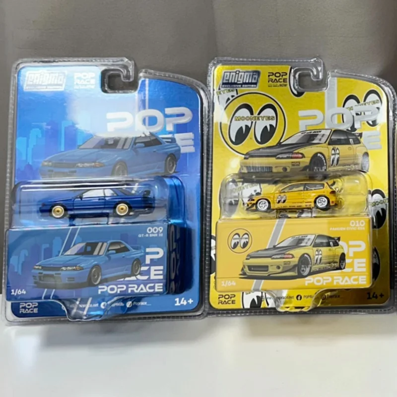 

Hot Poprace 1:64 Honda Civic Eg6 Mk5 Moon Eye окрашенная имитация сплава миниатюрная литая модель автомобиля игрушка мальчик подарок орнамент