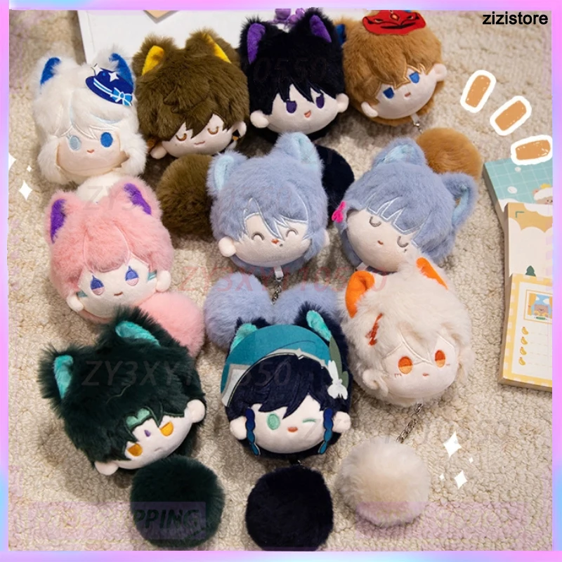 

Игра Furina De Fontaine Xiao Morax Kaedehara Kazuha Barbatos Tartaglia Брелок для косплея Унисекс Подвеска с котом Плюшевая кукла Брелоки