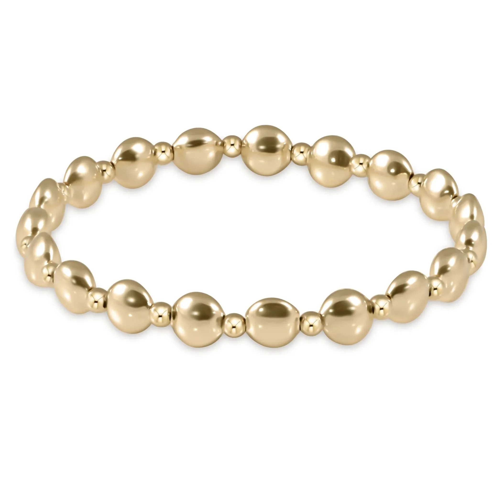 

VKVVA Fashion Jewelry Gold-plated Flat Round Bead Bracelet for Women Birthday Gifts, Unique Gift
