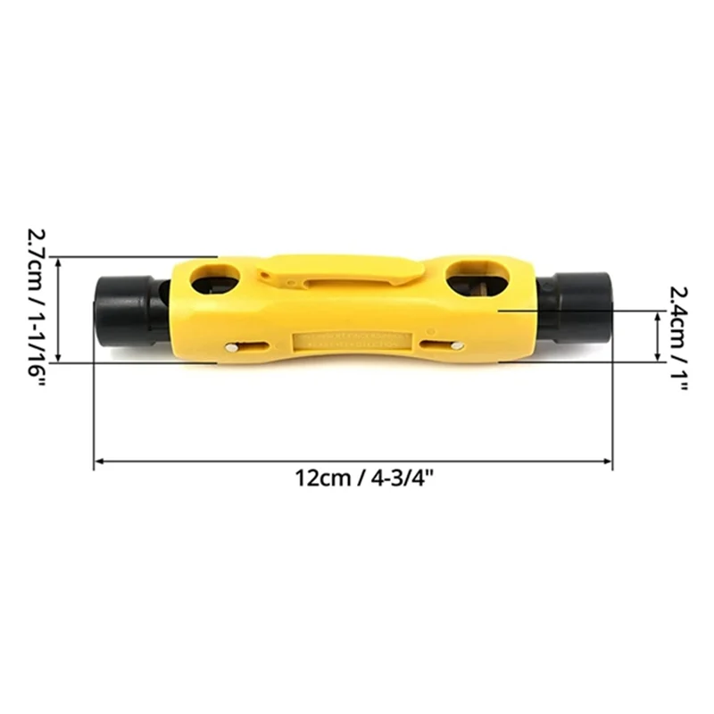 Descascadores coaxiais de ponta dupla, ferramenta de descascamento coaxial de cortador de fio de 2 pacotes para RG7/11 e