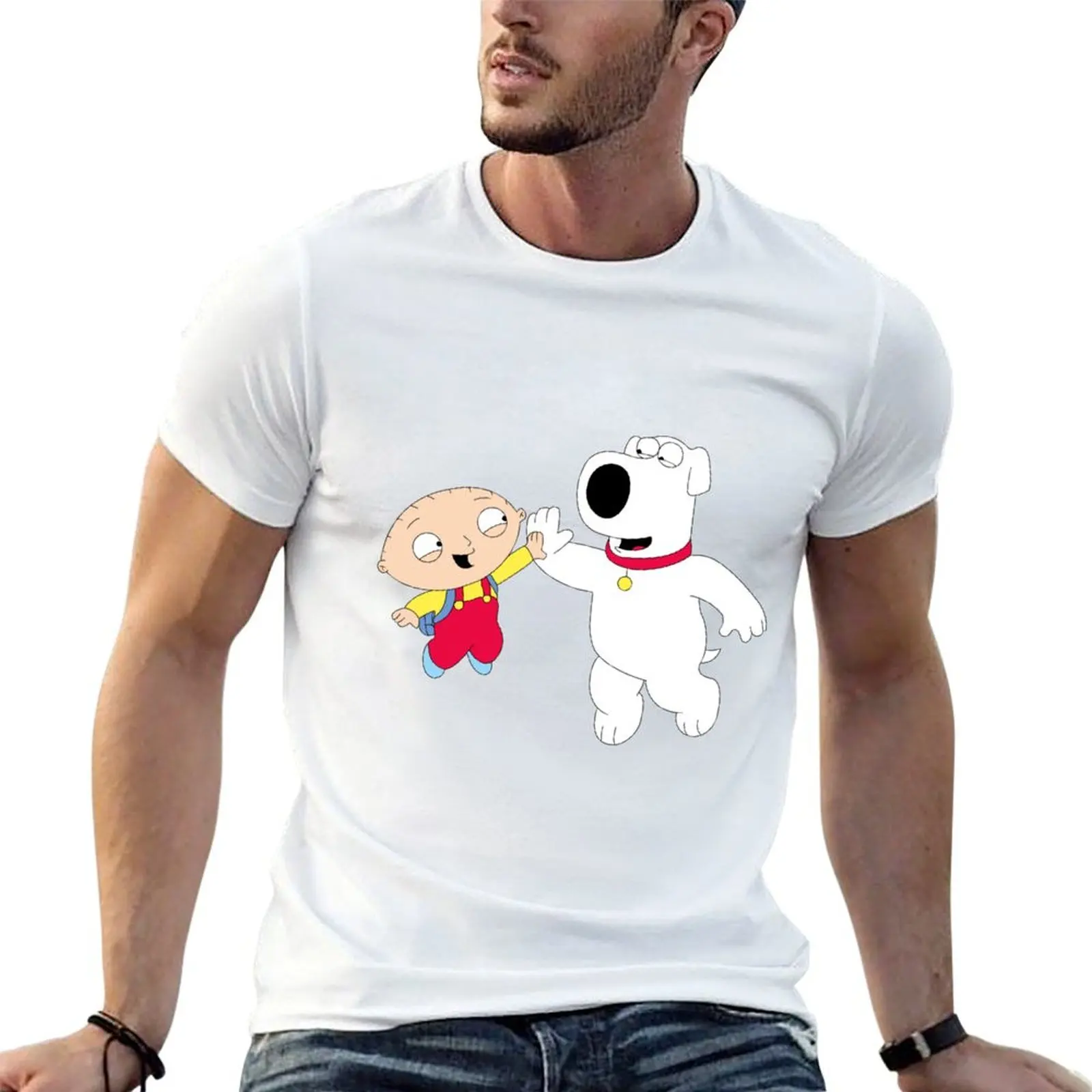 

И упаковка хлопок Brian t Stewie man for T-Shirt белые мужские рубашки рубашки t