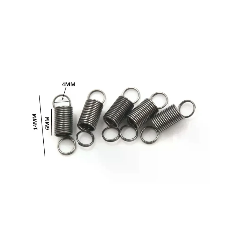 10PCS 15mm Stainless Steel small Tension Spring With Hook For Tensile DIY Toy