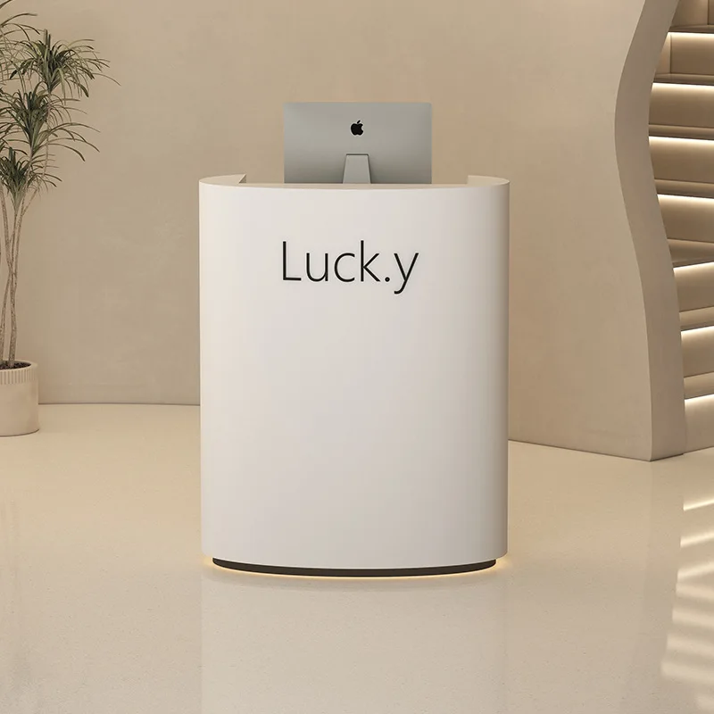 Small front desk information desk, simple modern reception desk, modern simple