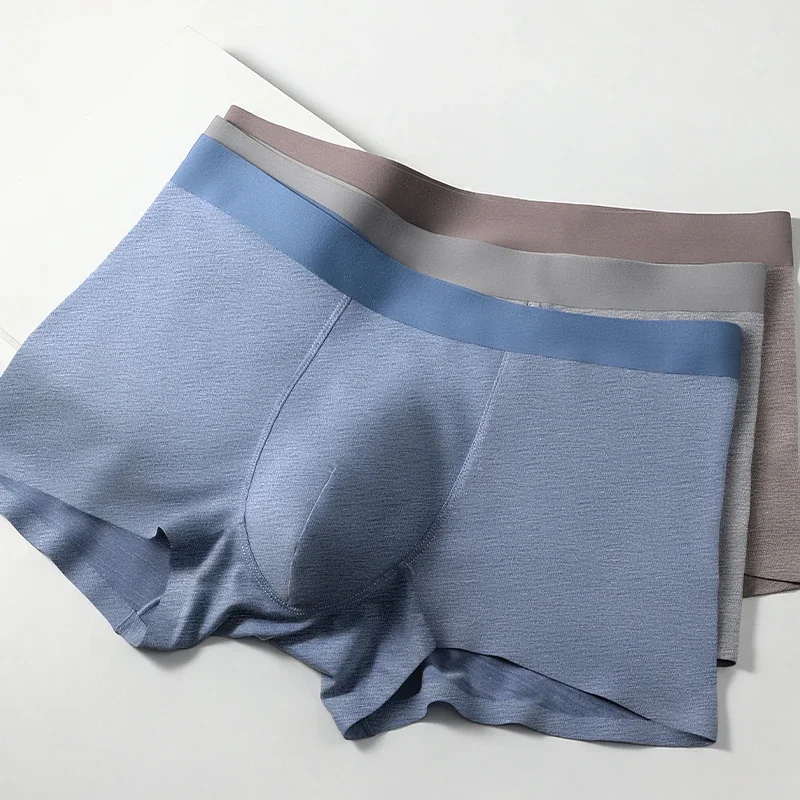 3PC กางเกงในชายผู้ชายนักมวยผ้าฝ้าย Modal กางเกงฤดูร้อน Slim Boys กีฬา PLUS ขนาดกางเกงขาสั้นหัว