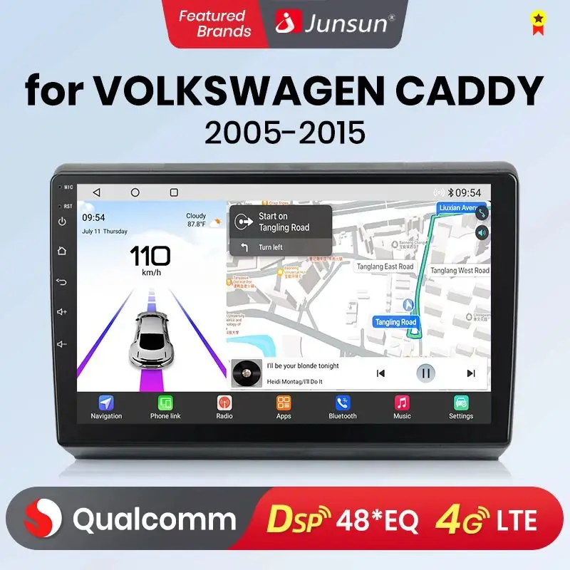 Junsun qualcomm 8 core drahtloses Carplay für Apple Android Autoradio für Volkswagen Caddy 2014-2018