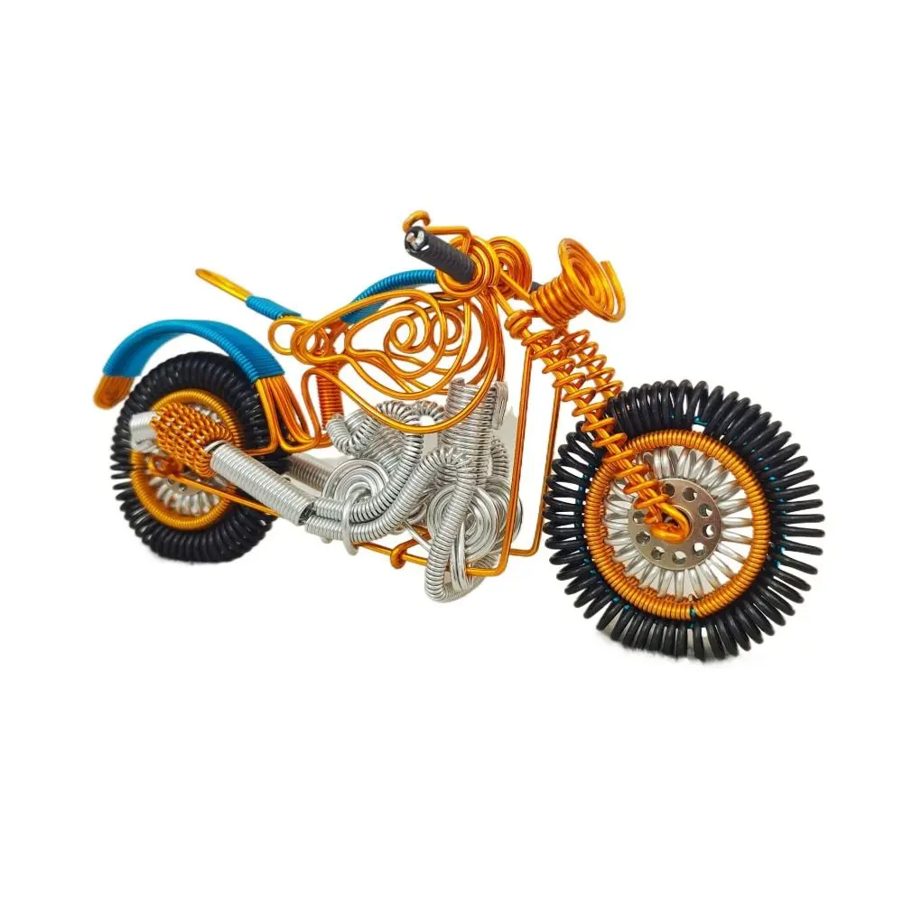 

Aluminum Wire Woven Motorcycle Sculpture Statue Handmad Aluminum Wire Motorbike Model Ornament Cartoon Motorcycle DIY Toys