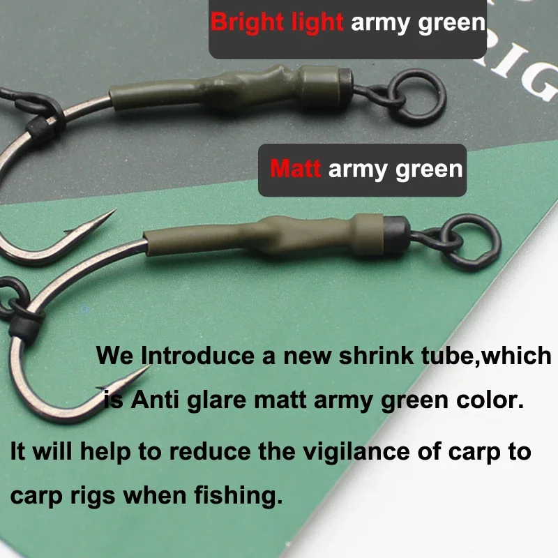 30PCS Carp Fishing Material Hook Sleeve Anti Tangle Rubber Snap Buffer Beads for Hair Rig Accessories Tackle