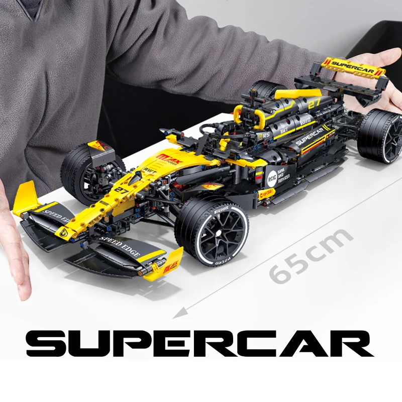 Technical 1:8 F1 Racing Car Building Blocks Formula 1 Super Racing Model Assembly Bricks Vehicle Toy Gift For Children Boy Adult