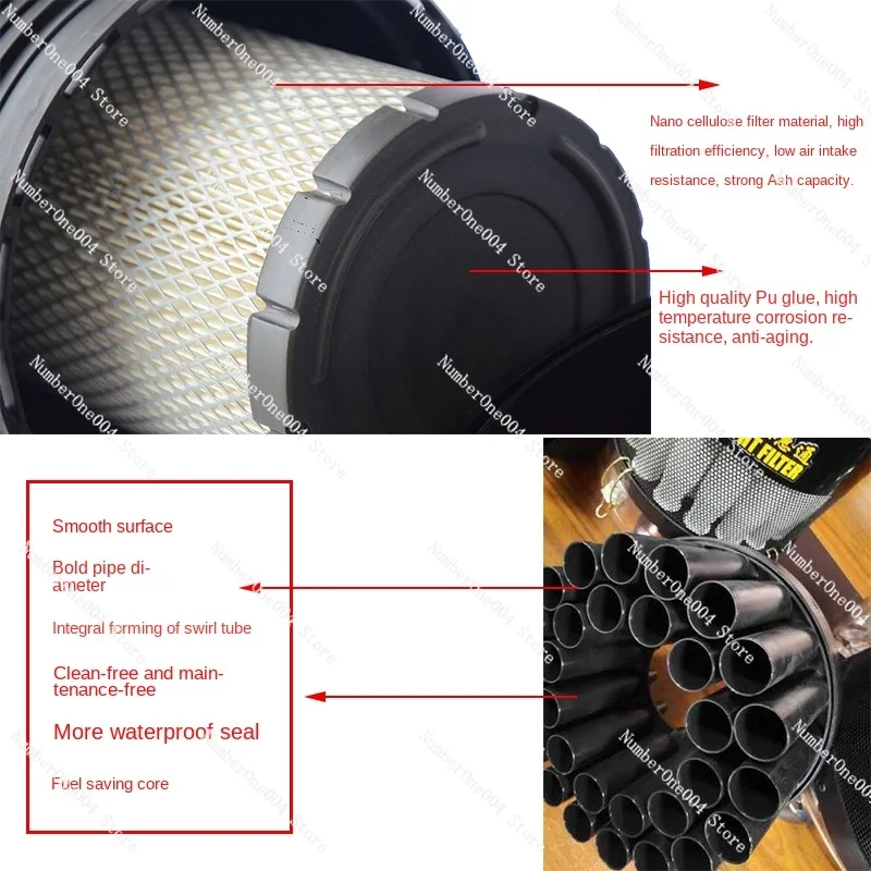 Filtro trattore agricolo prefiltro mietitrice macchine per il caricamento filtro dell\'aria tappo collettore di polveri