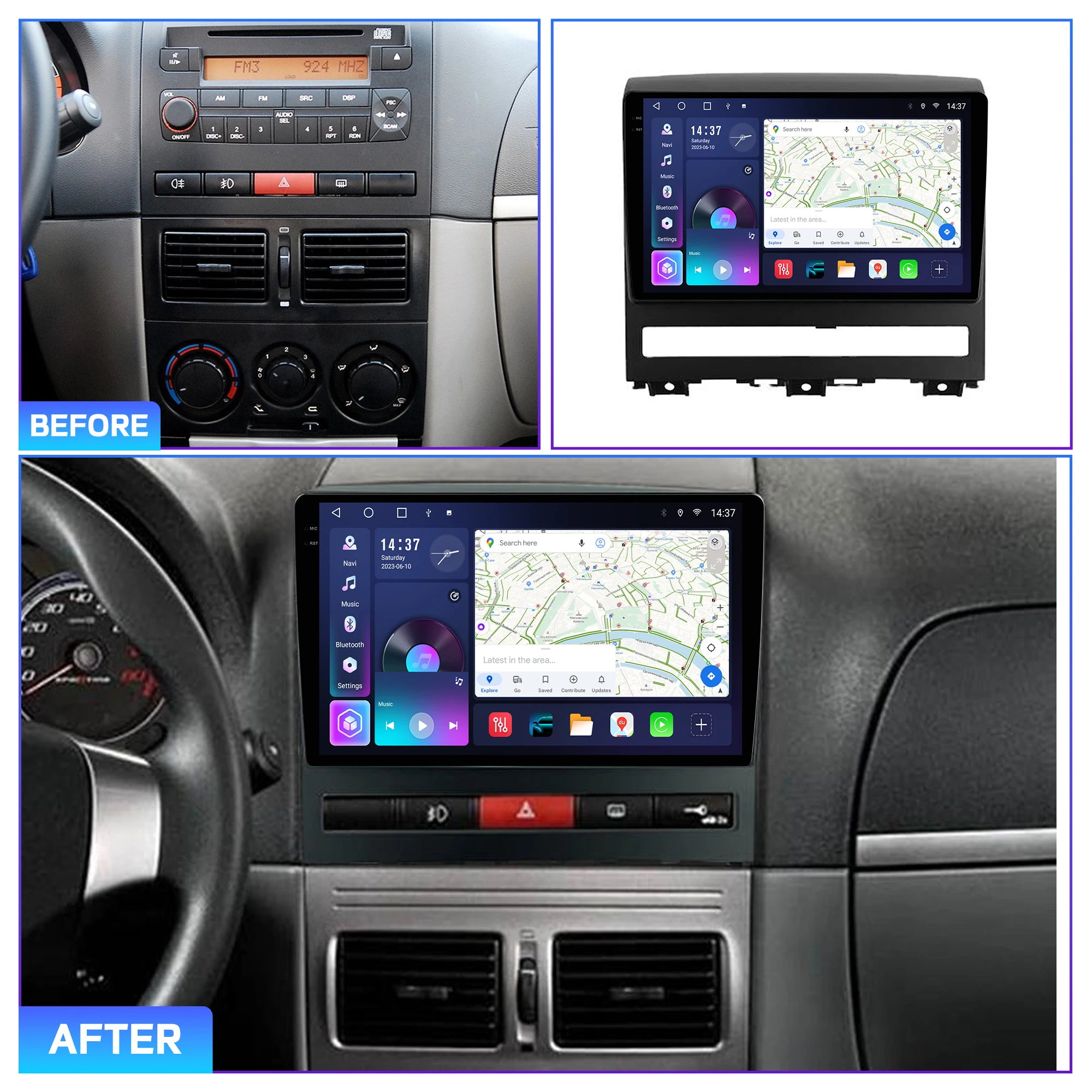 Penhui For FIAT Perla 2009 - 2014 Android Car DVD Player 2Din 9'' Touchscreen DSP Bluetooth Video Radio Multimedia System