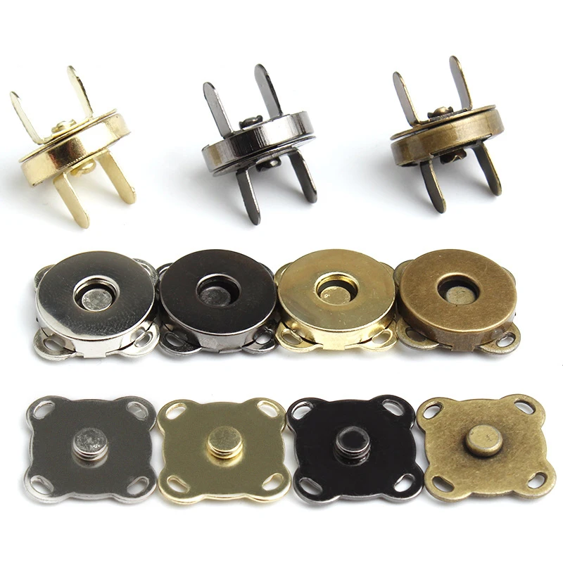 

Metal Round Plum Magnet Buckle Coat Bag Parts Accessories Hidden Buckle Invisible Magnetic Buckle Button Mother Buckle 14mm 18mm