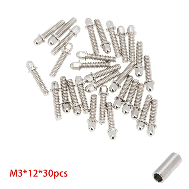 30Pc 1.9 2.2 Wheel Rim Imperial M3 Screw Decoration For 1/10 RC Crawler Axial SCX10 90046 AXI03007 Wraith Traxxas TRX4