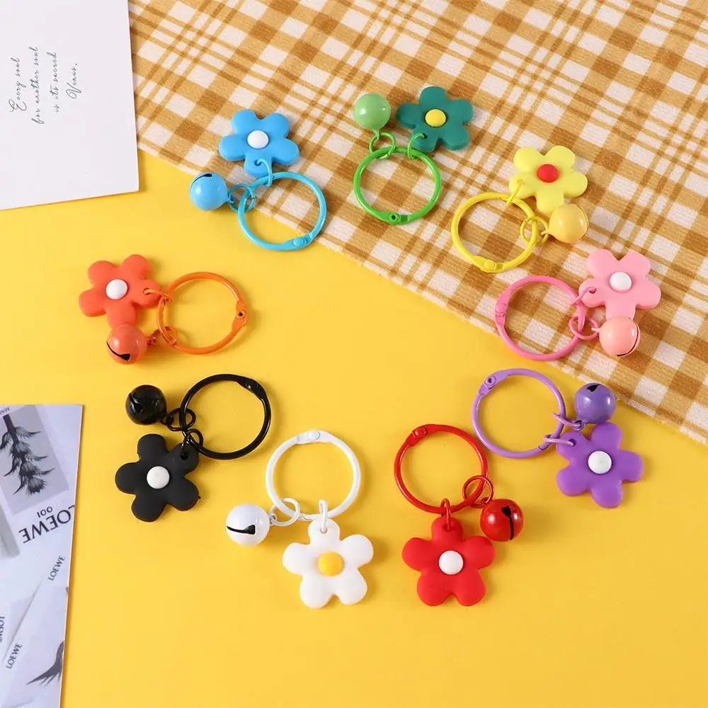 

Girls Elegant Women Candy Color Korean Fashion Jewelry Bag Pendant Flower Keychain Key Ring