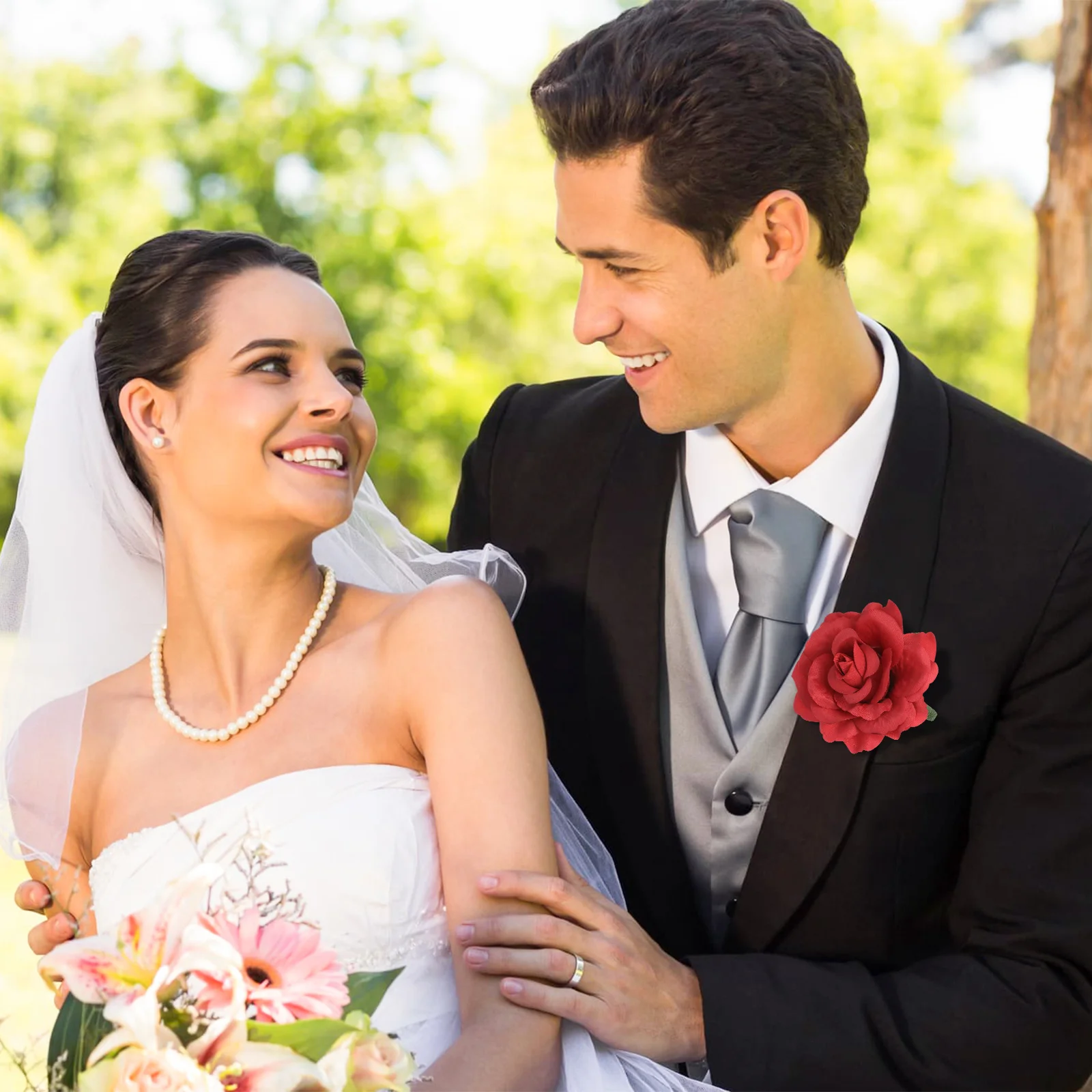 

1pcs Big Rose Flower Hair Clips Brooch Pin For Women Prom Party Wedding Summer Picnic Accessories Gift