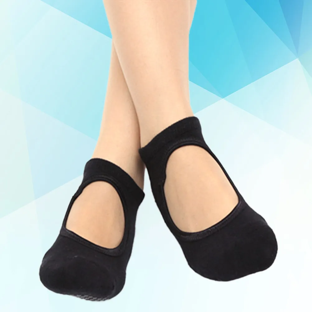 1Pairs Yoga Socks Women Premium Cotton Non-Slip Grip Socks with 3D Gel Dots for Pilates Yoga Exercise Balance Stability