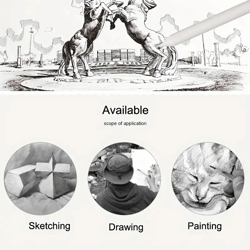 لوازم فنية أداة رسم جذع ورق الأرز رسم مزدوج الرأس لطخة عصا مزج قلم رسم أبيض رسم قلم رصاص