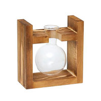 Wood Hydroponic Plant Terrarium Planter Vase Flowerpot Container Business