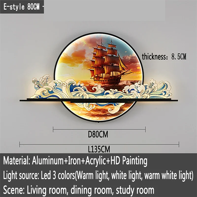 COLIN Modern Picture Wall Light LED Chinese Creative Landscape Mural Lamp For Home Living Room Study Bedroom Decor Painting