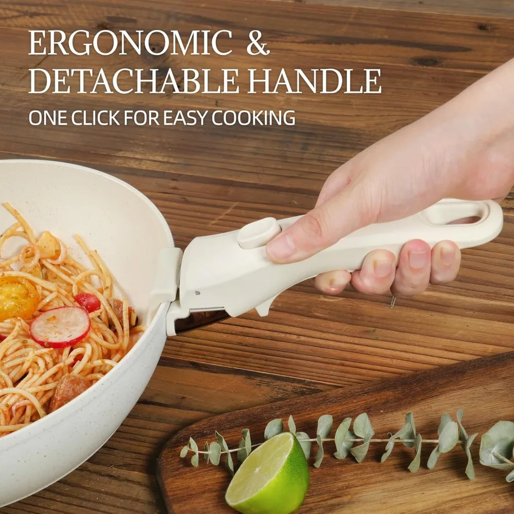 23-Piece Nonstick Ceramic Cookware Set with Detachable Handle 4