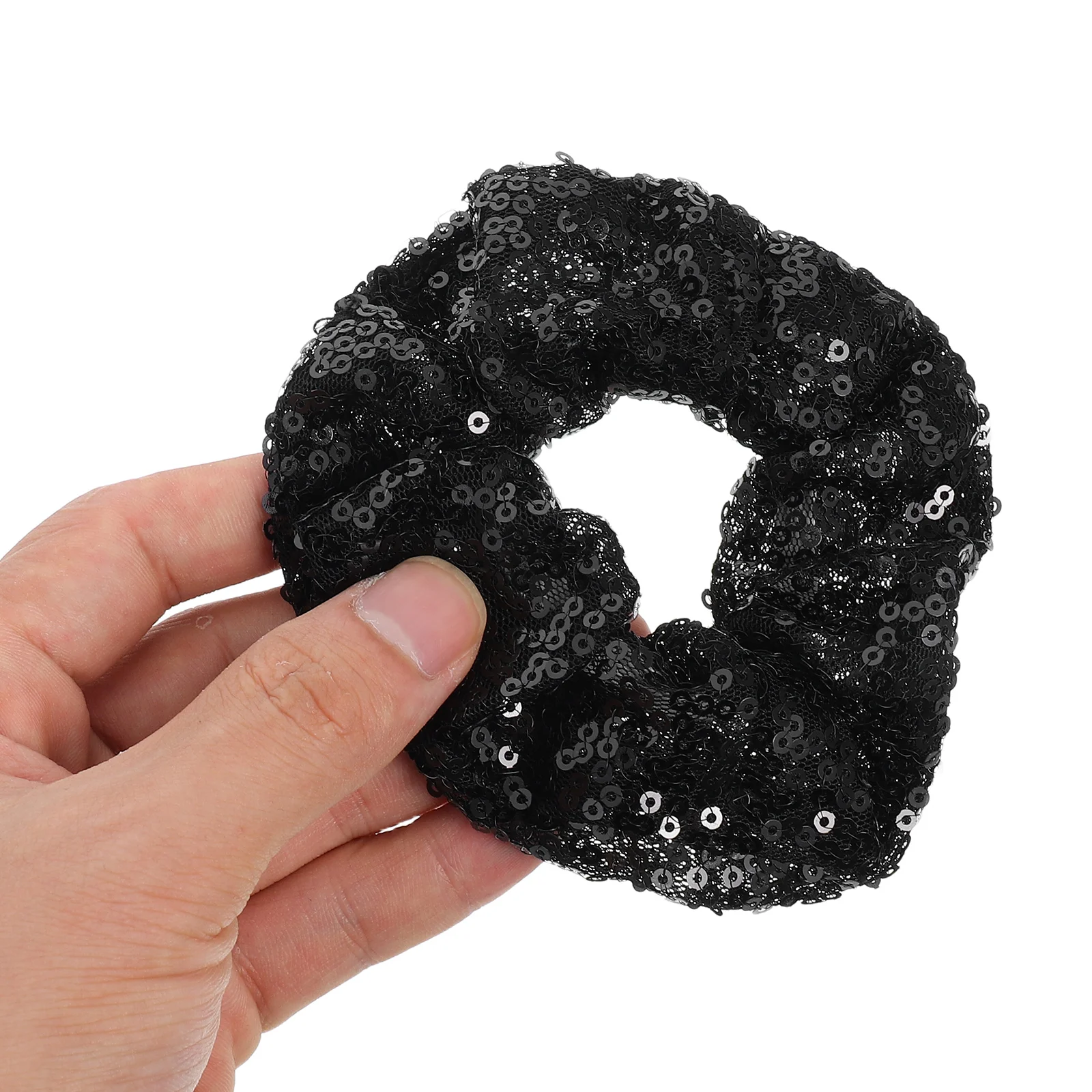 

2pcs Sequin Hair Tie Elastic Large Metallic Scrunchies Girls Christmas Clips Colorful Hair Ring Styling Tool Soft Durable
